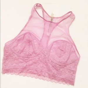 NWOT! Free People Lilac/Lavender Lace Bra/Bralette Size Large